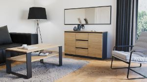 Obrazek Komoda Ant antracyt/dąb artisan