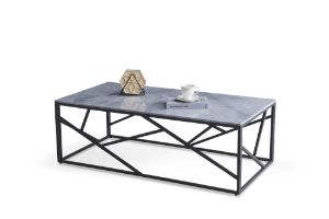 Obrazek Ława Nowaka 2 popielaty marmur/czarny