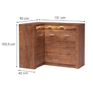 Obrazek Komoda narożna odbicie Indianapolis I15K Jesion Jasny 