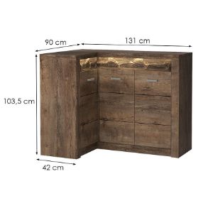 Obrazek  Komoda narożna odbicie Indianapolis I15K jesion ciemny 