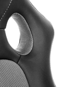 Obrazek Fotel gabinetowy Velma czarny/popielaty