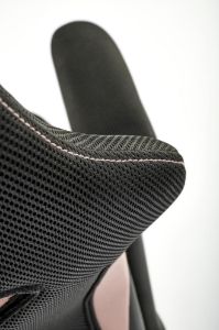 Obrazek Fotel gabinetowy Bumio różowy/czarny