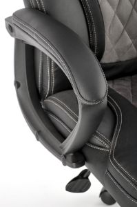 Obrazek Fotel gabinetowy Whiti czarny/popielaty