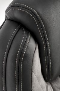 Obrazek Fotel gabinetowy Whiti czarny/popielaty