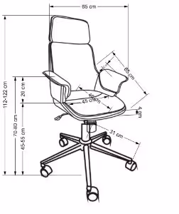 Obrazek Fotel gabinetowy Simoner orzech/czarny