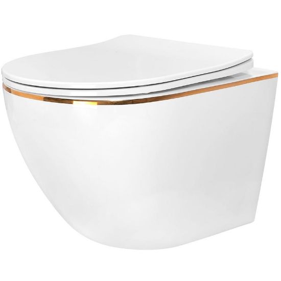 Obrazek Miska zawieszana Carlo Mini Rimless white gold