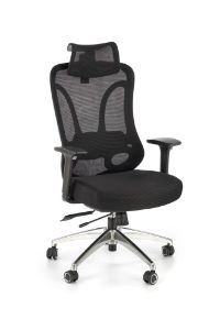 Obrazek Fotel gabinetowy Faux czarny