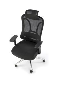 Obrazek Fotel gabinetowy Faux czarny
