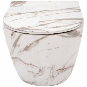 Obrazek Miska zawieszana Carlo Mini Rimless granit lava mat