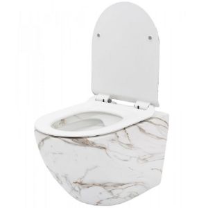 Obrazek Miska zawieszana Carlo Mini Rimless granit lava mat