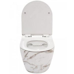 Obrazek Miska zawieszana Carlo Mini Rimless granit lava mat