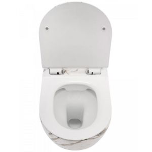 Obrazek Miska zawieszana Carlo Mini Rimless granit lava mat