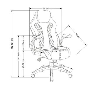 Obrazek Fotel gabinetowy Henry czarny/popielaty
