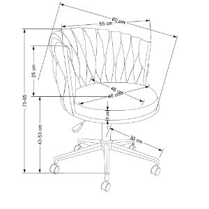 Obrazek Fotel gabinetowy Nolan popielaty