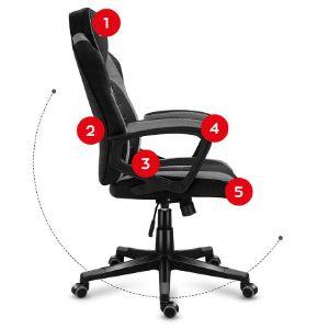 Obrazek  Fotel gamingowy HZ-Force 2.5 Grey Mesh 