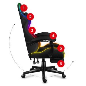 Obrazek  Fotel gamingowy HZ-Force 4.7 RGB Mesh 