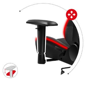 Obrazek Fotel gamingowy Hz-Force 6.2 Black RGB 
