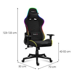 Obrazek Fotel gamingowy Hz-Force 6.2 Black RGB 