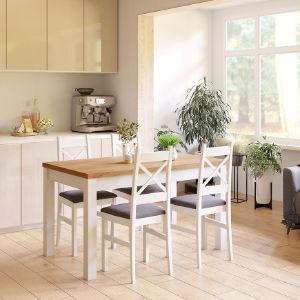 Obrazek Zestaw stół i krzesła Mini biały/craft