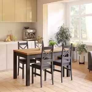 Obrazek Zestaw stół i krzesła Mini czarny/craft