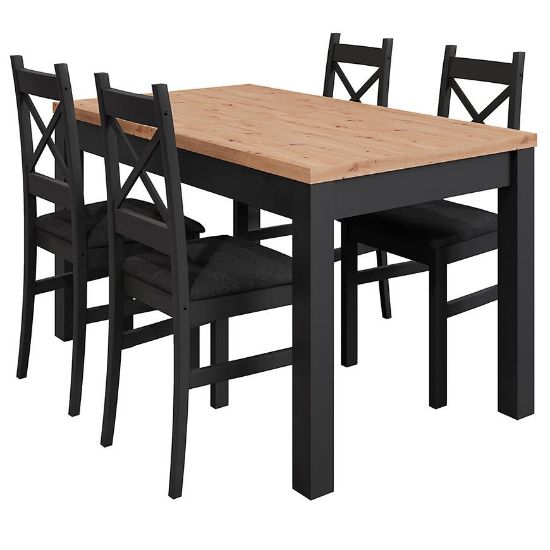 Obrazek Zestaw stół i krzesła Mini czarny/artisan