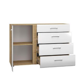 Obrazek Komoda Adagio 04 dąb castello/biały połysk