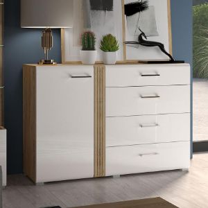 Obrazek Komoda Adagio 04 dąb castello/biały połysk