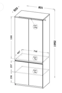 Obrazek Szafa Rino 01 biały/dąb
