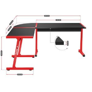 Obrazek Biurko gamingowe HZ-Hero 6.0 red