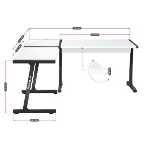 Obrazek Biurko gamingowe HZ-Hero 6.0 white