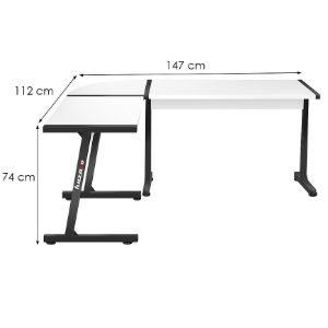 Obrazek Biurko gamingowe HZ-Hero 6.0 white