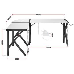 Obrazek Biurko gamingowe HZ-Hero 6.3 white