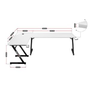 Obrazek Biurko gamingowe HZ-Hero 7.0 white