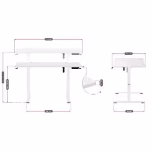 Obrazek Biurko gamingowe HZ-Hero 8.2 white