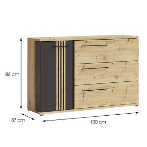 Obrazek Komoda Molto ml 12 black