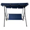 Obrazek Huśtawka ogrodowa niebiesko-białe pasy YF-SW009S