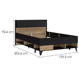 Obrazek Łóżko Liona LYAL1122-M687 dąb Mauvella /dąb Cabezone