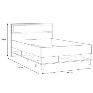 Obrazek Łóżko Liona LYAL1122-M687 dąb Mauvella /dąb Cabezone