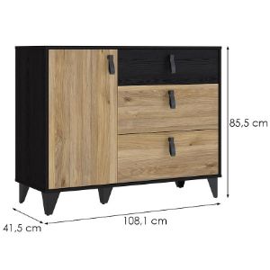 Obrazek Komoda Liona LYAK221-M688 dąb Mauvella/dąb Cabezone