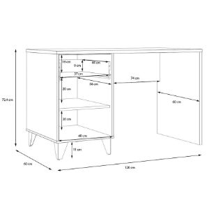 Obrazek Biurko Liona LYAB211-M687 dąb Mauvella/dąb Cabezone