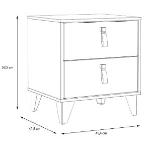 Obrazek Szafka nocna Liona LYAK011-M686 dąb Mauvella/dąb Cabezone