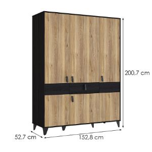 Obrazek Szafa ubraniowa 150 Liona LYAS831-M688 dąb Mauvella/dąb Cabezone
