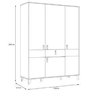 Obrazek Szafa ubraniowa 150 Liona LYAS831-M688 dąb Mauvella/dąb Cabezone
