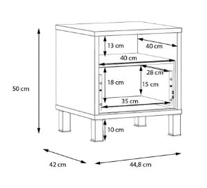Obrazek Szafka nocna Hayato HYTK011-M215