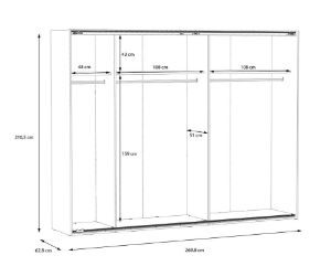Obrazek Szafa Hayato HYTS12411-M717