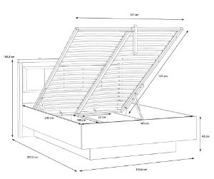 Obrazek Stelaż łóżka z podnoszonym wkładem Hayato HYTL1142B-M215