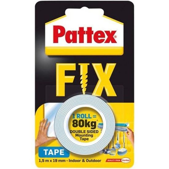 Obrazek  Pattex Fix Taśma dwustronna 1,5m x 19mm 