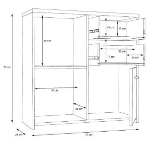 Obrazek  Komoda Best Chest Dąb Artisan/Biały 2