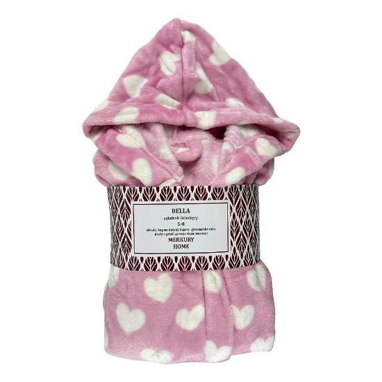 Obrazek Szlafrok Bella jasny róż/ecru 5-8 lat Merkury Home 
