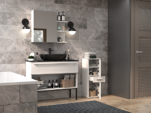 Obrazek Słupek łazienkowy Luiza 5 biały